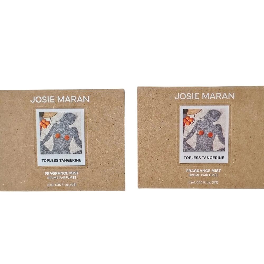Josie Maran Topless Tangerine Fragrance Mist Spray 0.15 oz Mini Travel Lot of 2